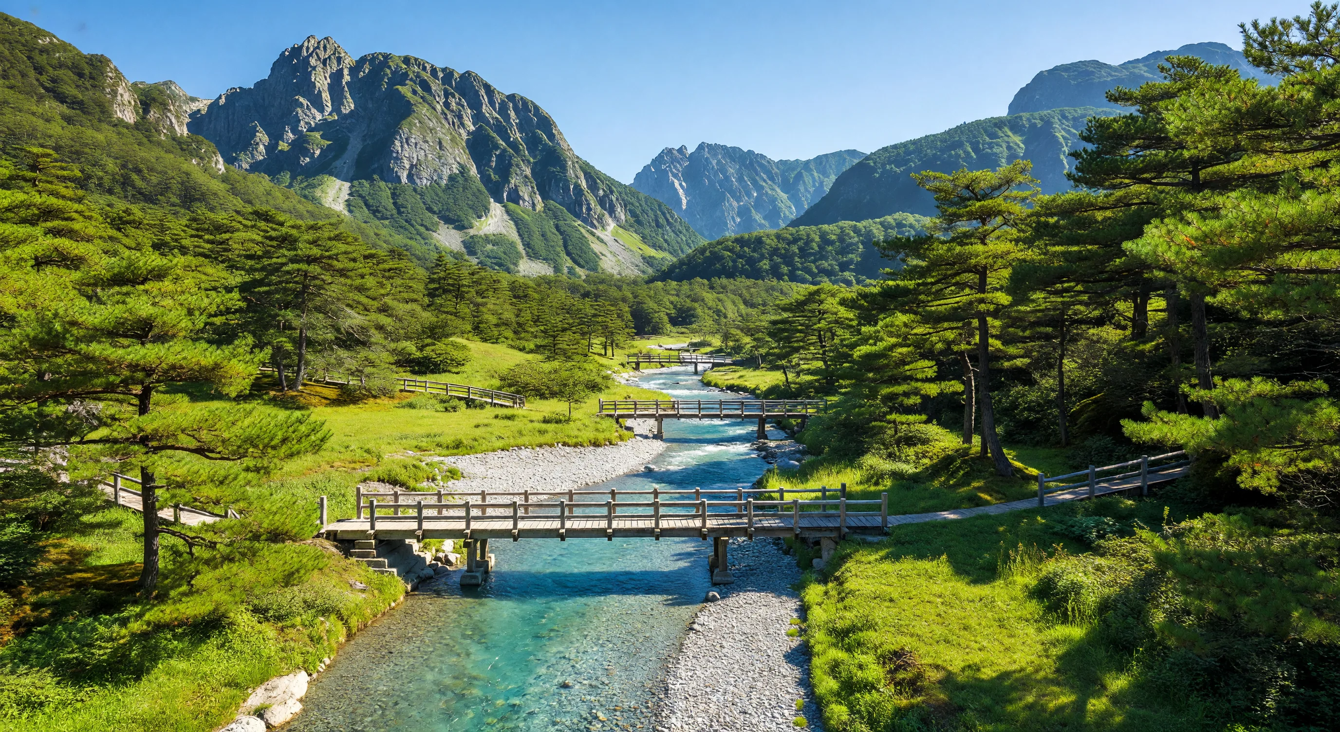 Kamikochi Alps river