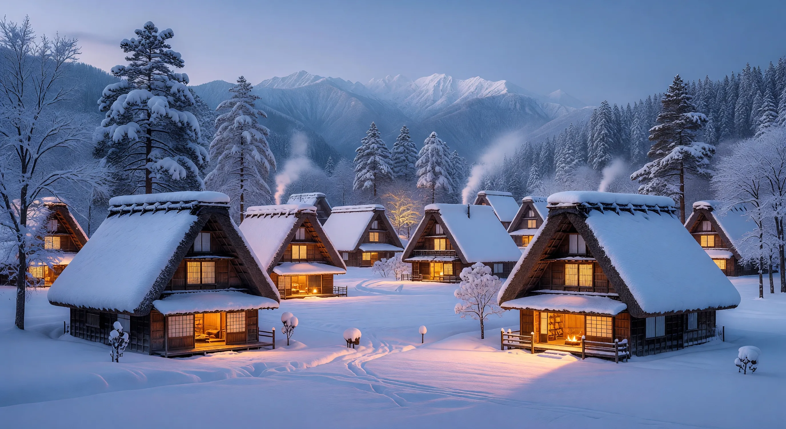 Shirakawa-go snow village