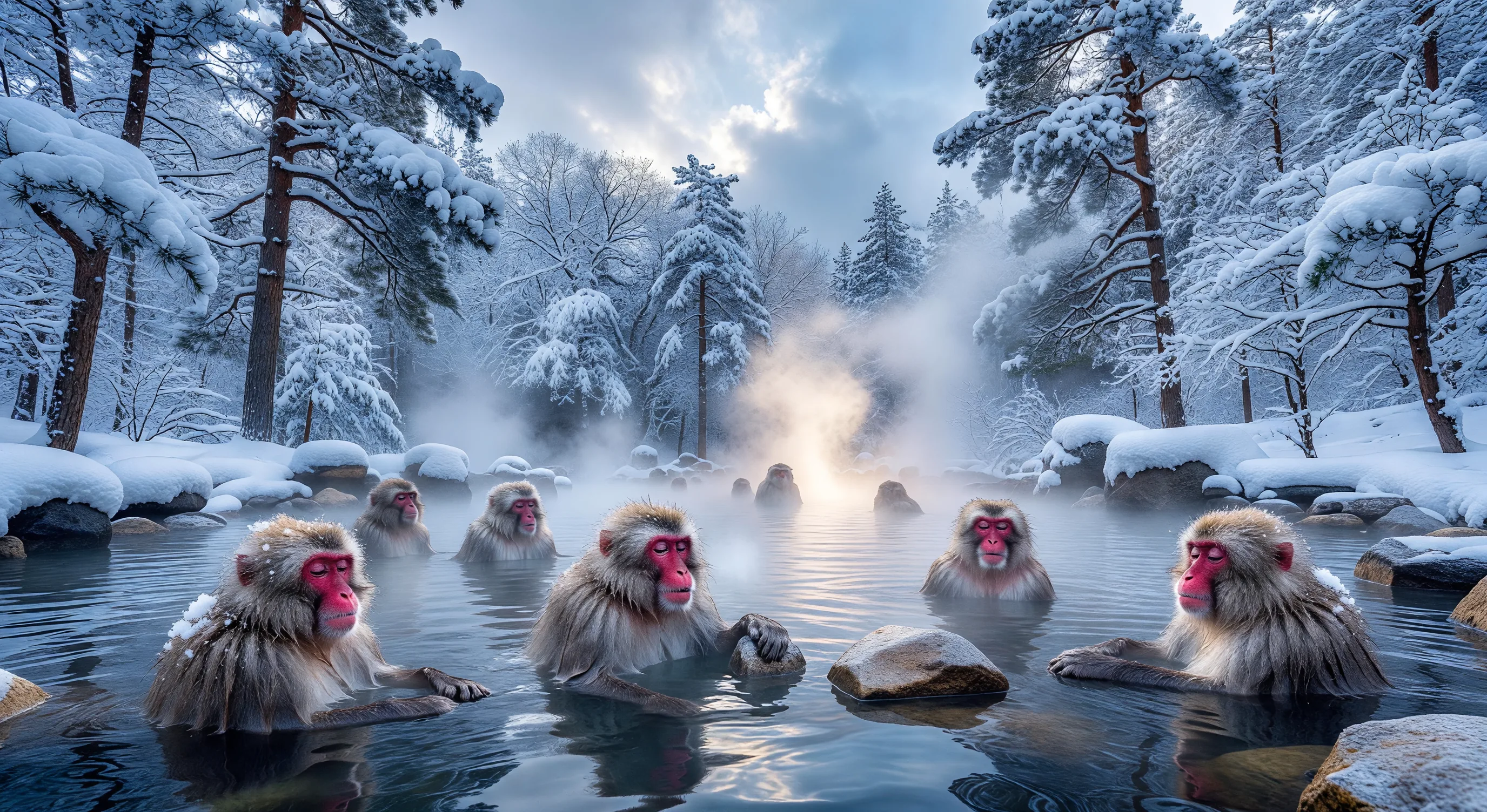 Snow monkeys Jigokudani